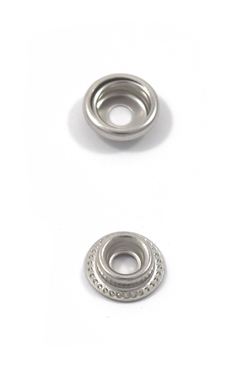 Bouton pression acier (nickelé) Ø15 mm (K5708-11-C) - Nos Produits -  Fournitures pour Tapisserie, Siège, Sellerie, Literie :: SOVAFREM